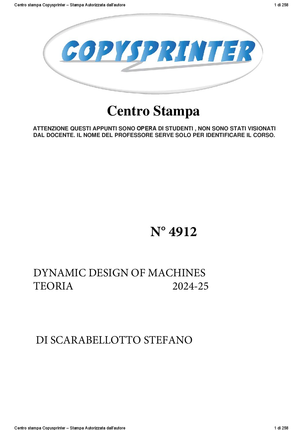 4912 -   DYNAMIC DESIGN OF MACHINES