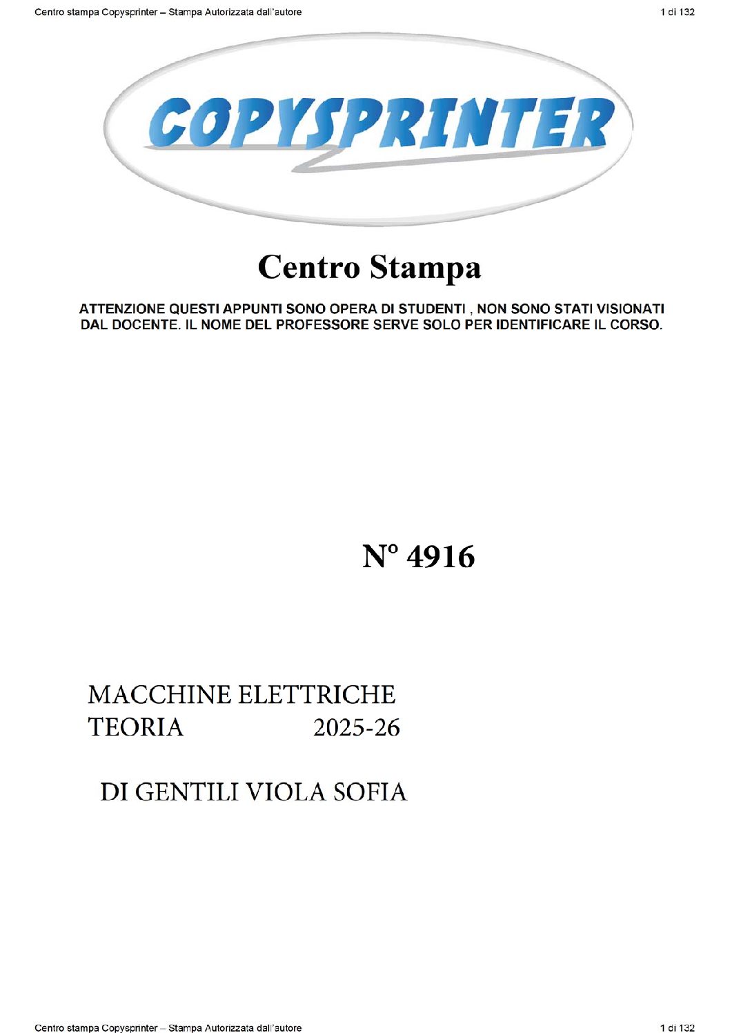 4916 -    MACCHINE ELETTRICHE