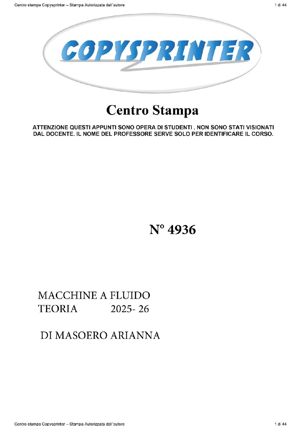 4936 -    MACCHINE A FLUIDO